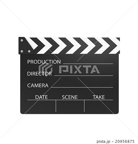 Movie clapper isolated on white background. 20956875