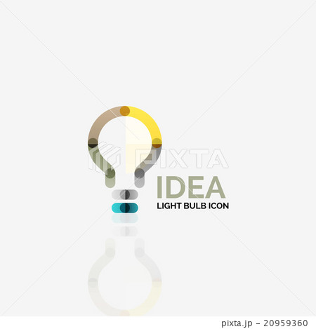 Logo, vector light bulb abstract linear geometric 20959360