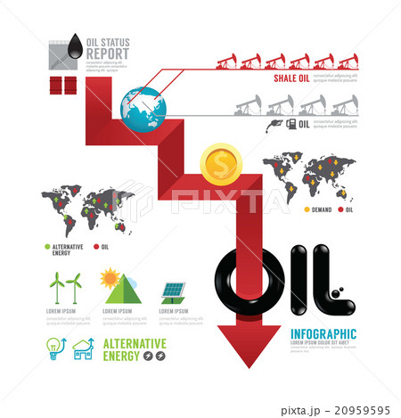 Infographic oil business of the world arrow  20959595