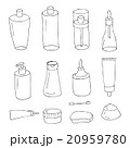 Handdrawn Set of Cosmetic Bottles and Jars. 20959780