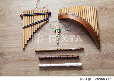 set of wooden flutes set of wooden flutes 20960347