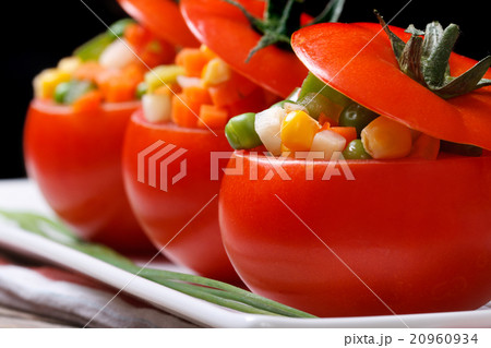 tomatoes stuffed with fresh vegetables tomatoes stuffed with fresh vegetables 20960934