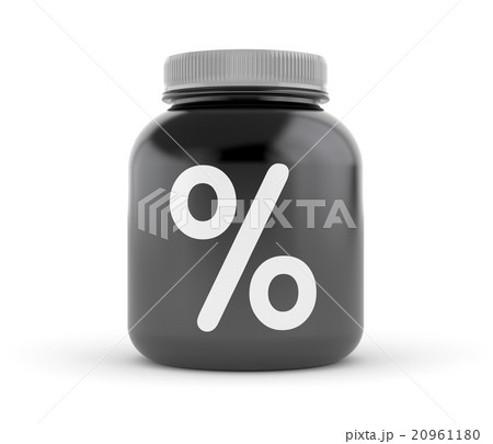 Can with percent sign Can with percent sign 20961180