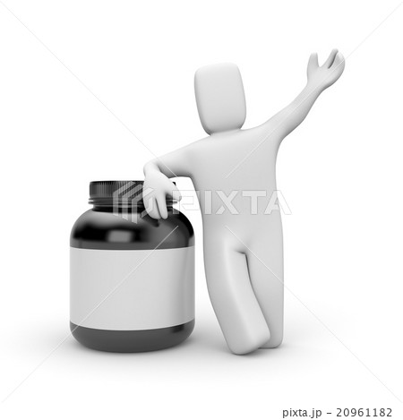 3d human with Jar 3d human with Jar 20961182