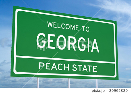 Welcome to Georgia state road sign 20962329