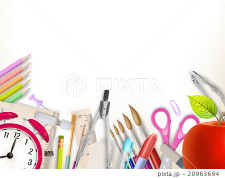 School supplies on white. EPS 10 School supplies on white. EPS 10 20963694