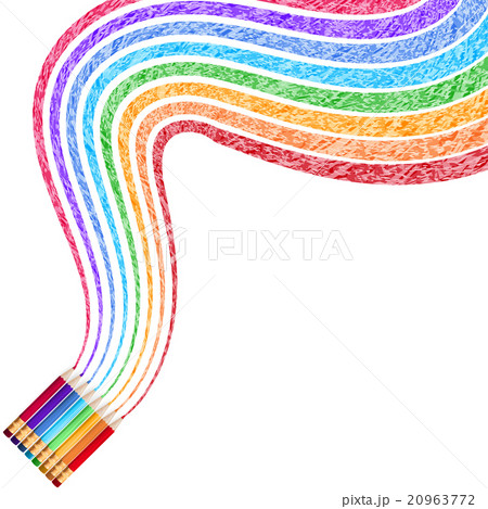 Colour pencils isolated on white. EPS 10 20963772