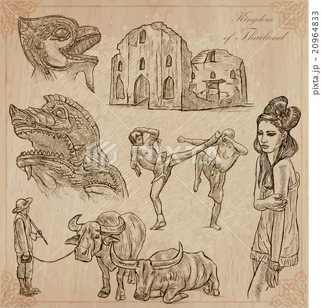 Thailand. Pictures of Life. Vector pack. 20964833