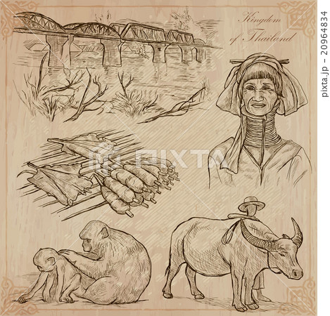 Thailand. Pictures of Life. Vector pack. 20964834