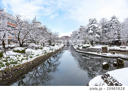 雪の松川べり 雪の松川べり 20965628