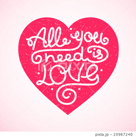 All You Need is Love Background Placard Card 20967240