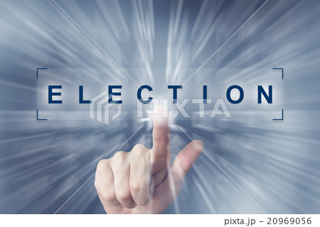 hand clicking on election button hand clicking on election button 20969056