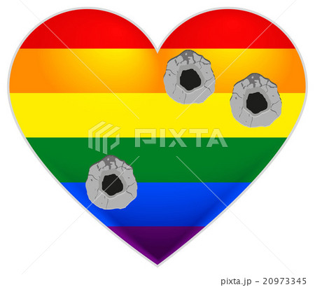 Rainbow flag gay. LGBT flag heart. Rainbow heart 20973345