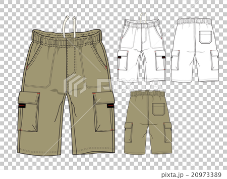 カーゴパンツのハンガーイラストのイラスト素材 9733