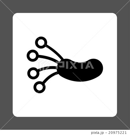 Infection Microbe Rounded Square Button 20975221