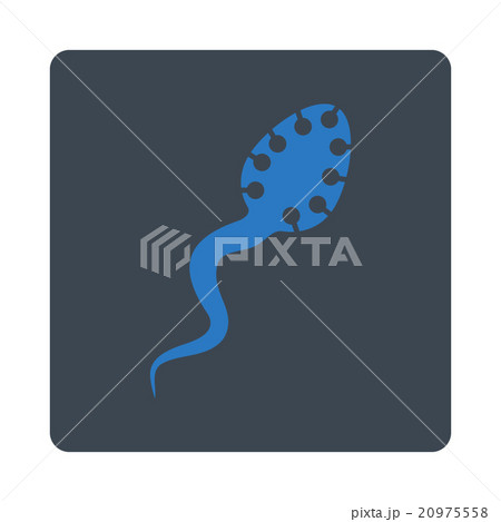 Infectious Microbe Rounded Square Button 20975558