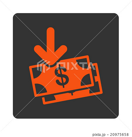 Money Income Rounded Square Button 20975658