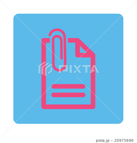 Attach File Rounded Square Button 20975690