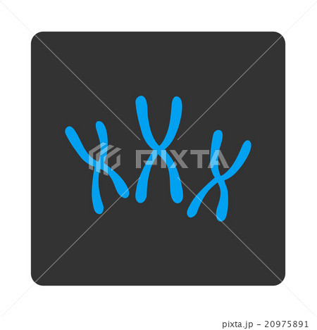 Chromosomes Rounded Square Button 20975891
