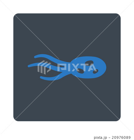 Intrude Microorganism Rounded Square Button Intrude Microorganism Rounded Square Button 20976089