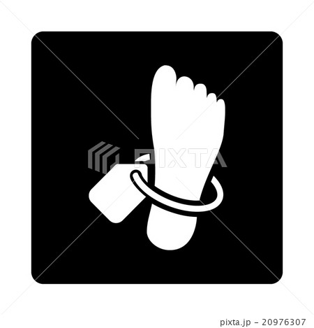 Mortuary Tag Rounded Square Button 20976307
