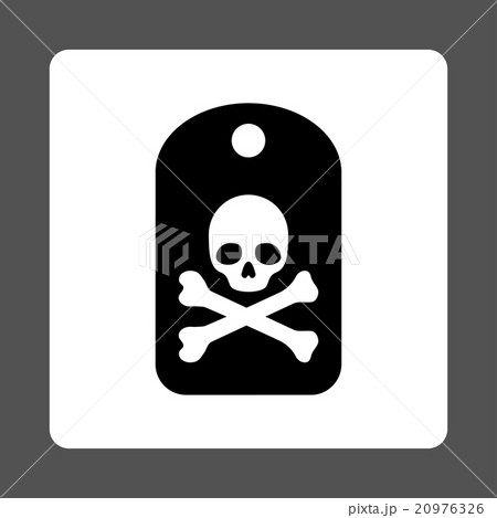 Death Sticker Rounded Square Button 20976326