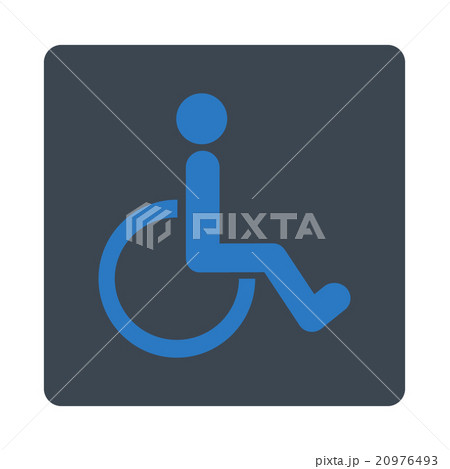 Disabled Person Rounded Square Button Disabled Person Rounded Square Button 20976493