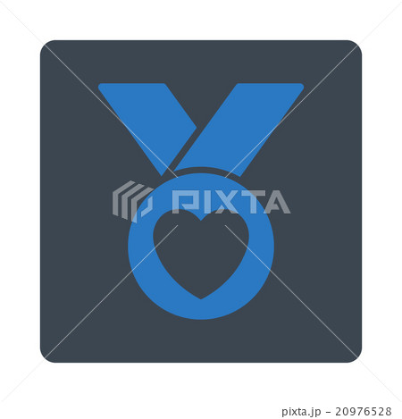 Charity Medal Rounded Square Button 20976528