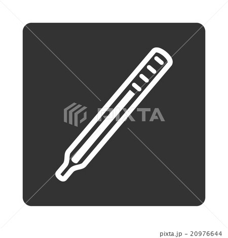 Medical Thermometer Rounded Square Button 20976644