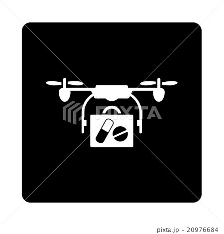Medical Airdrone Shipment Rounded Square Button 20976684