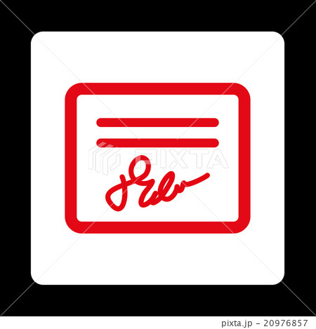 Mail Attachment Rounded Square Button 20976857