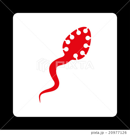 Infectious Bacteria Rounded Square Button 20977126