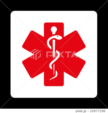 Life Star Rounded Square Button 20977296