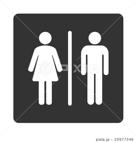 Toilets Rounded Square Button 20977346