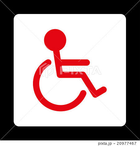 Handicapped Rounded Square Button 20977467