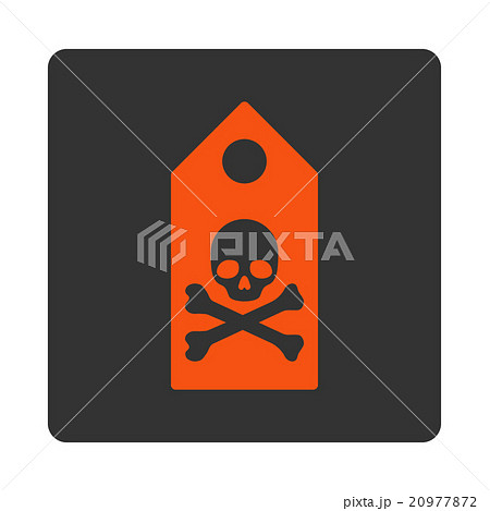Death Mark Rounded Square Button 20977872