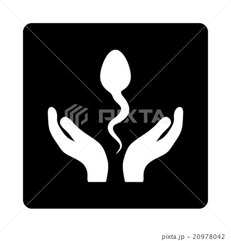Sperm Care Rounded Square Button 20978042