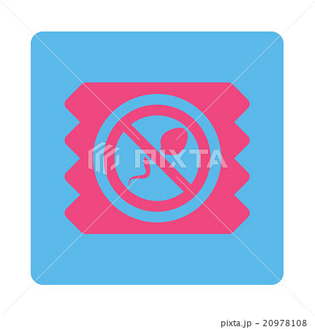 Spermicide Contraception Rounded Square Button 20978108