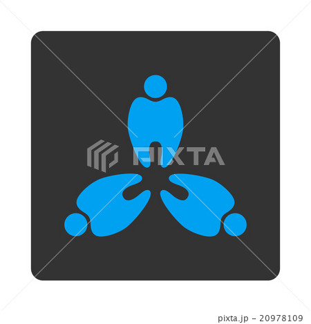 Stomatology Rounded Square Button 20978109
