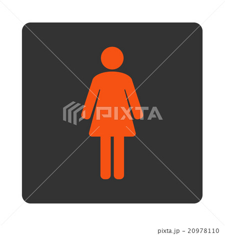 Female Rounded Square Button 20978110