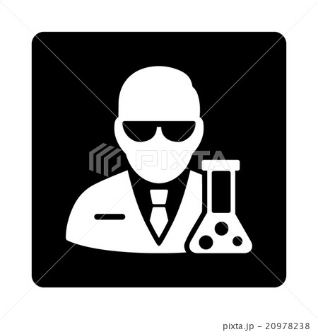 Scientist Rounded Square Button 20978238