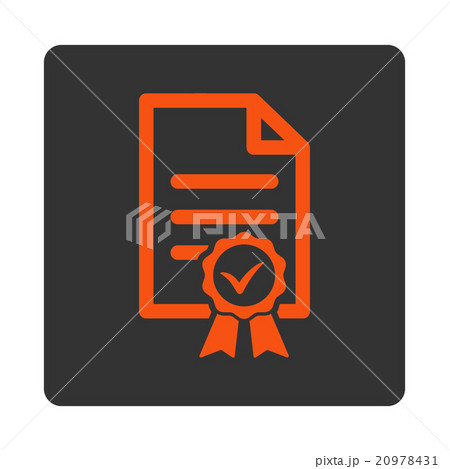 Certified Rounded Square Button 20978431