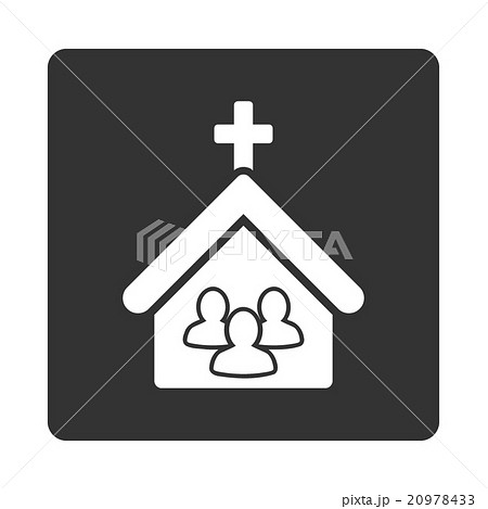 Church Rounded Square Button 20978433
