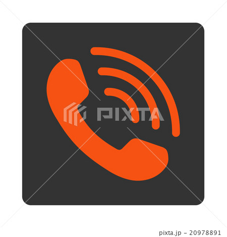 Telephone Call Rounded Square Button 20978891