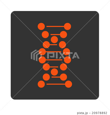 DNA Helix Rounded Square Button 20978892