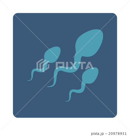 Sperm Rounded Square Button 20978931