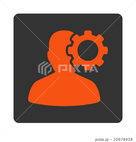 Sick Head Rounded Square Button 20978938
