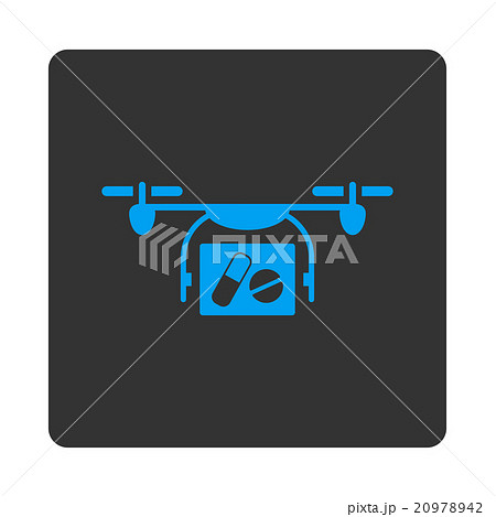 Medical Nanocopter Rounded Square Button 20978942
