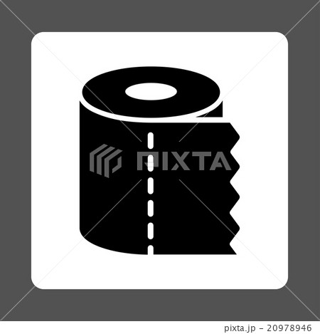 Toilet Paper Roll Rounded Square Button 20978946