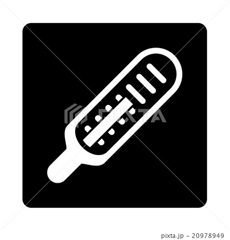 Thermometer Rounded Square Button 20978949